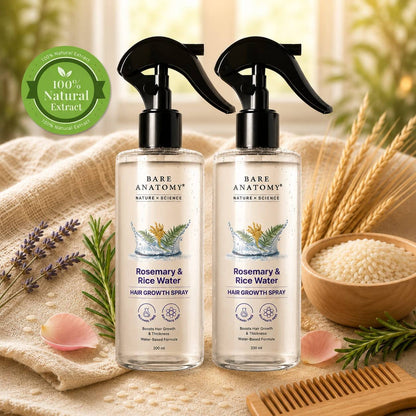 Rosemary & Rice Water Hair Growth Spray | Stops Hair Fall, Grows Thicker Longer Hair Fast | Buy 1 Get 1 Free